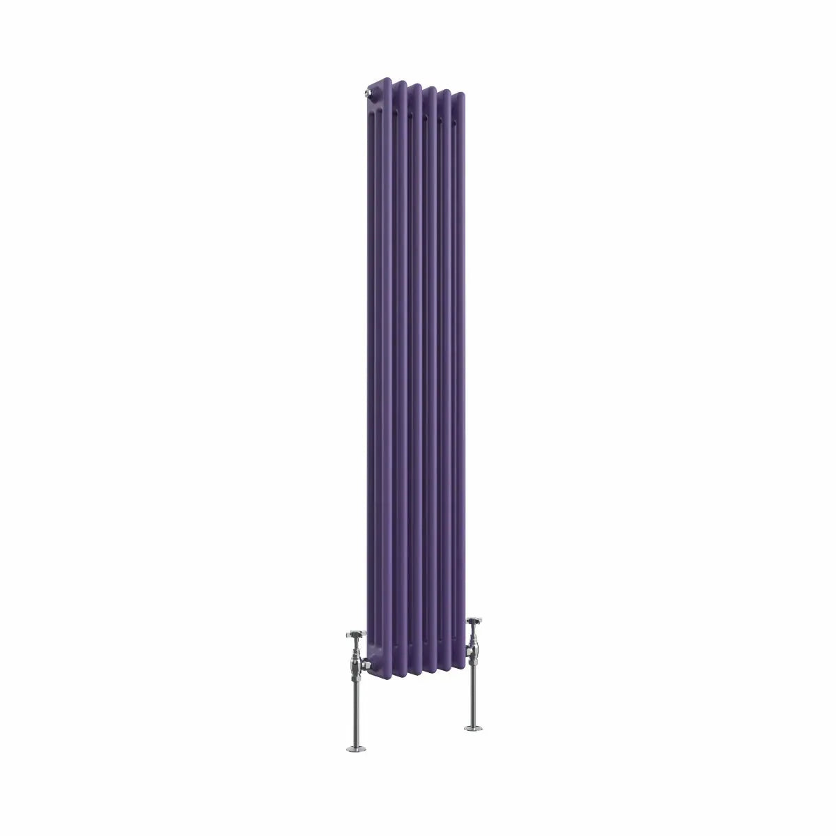 Ferentino - Traditional vertical column radiator blue lilac