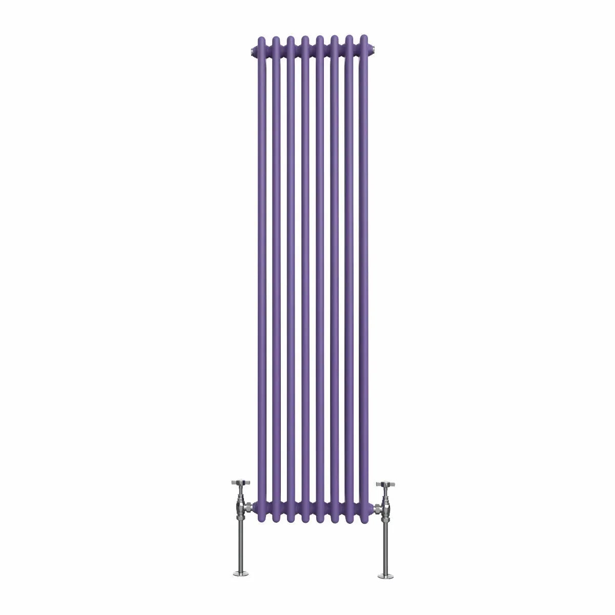 Ferentino - Traditional vertical column radiator blue lilac