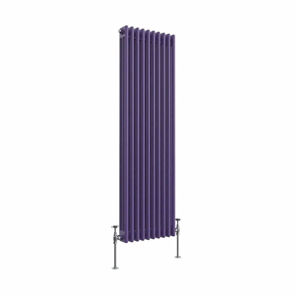 Ferentino - Traditional vertical column radiator blue lilac