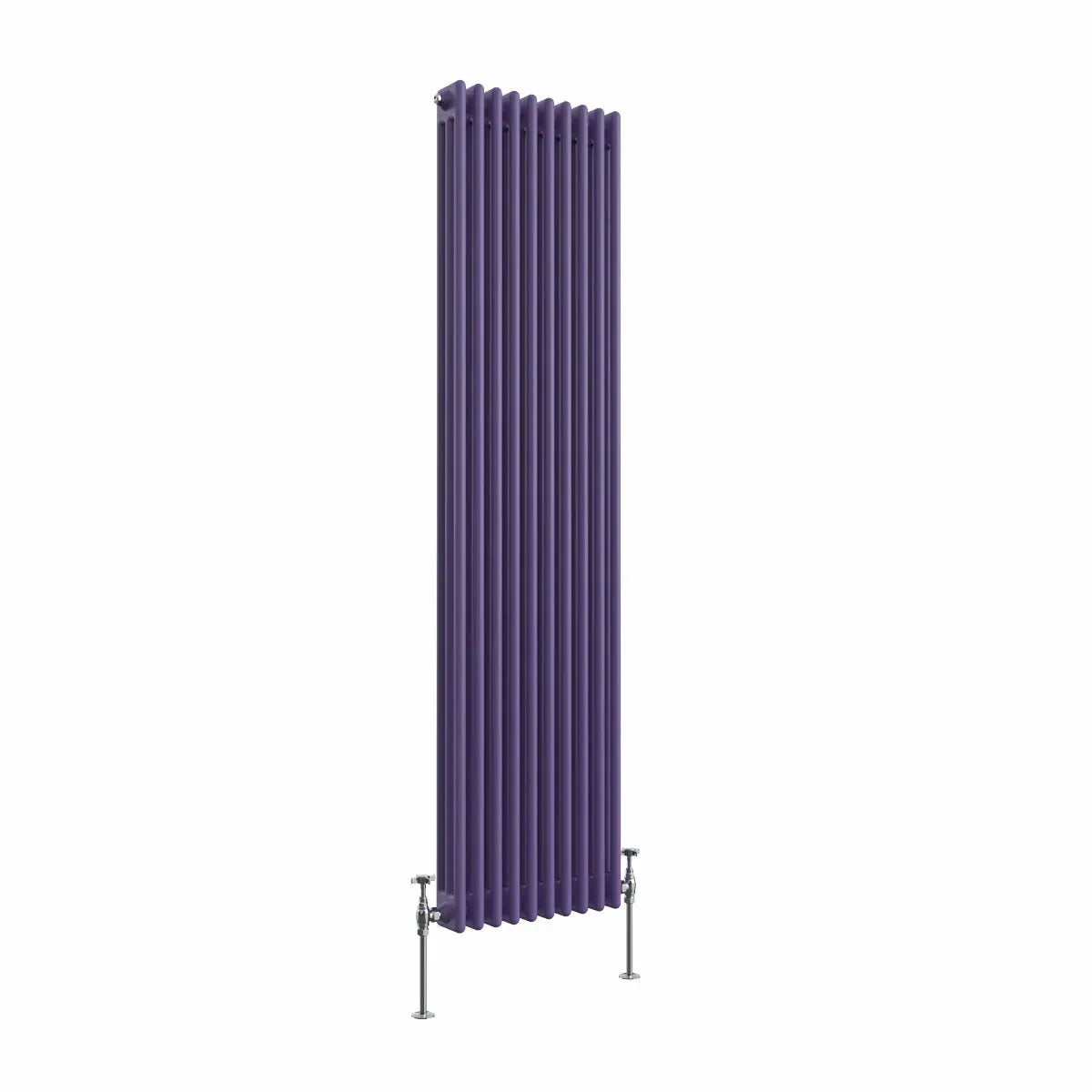 Ferentino - Traditional vertical column radiator blue lilac