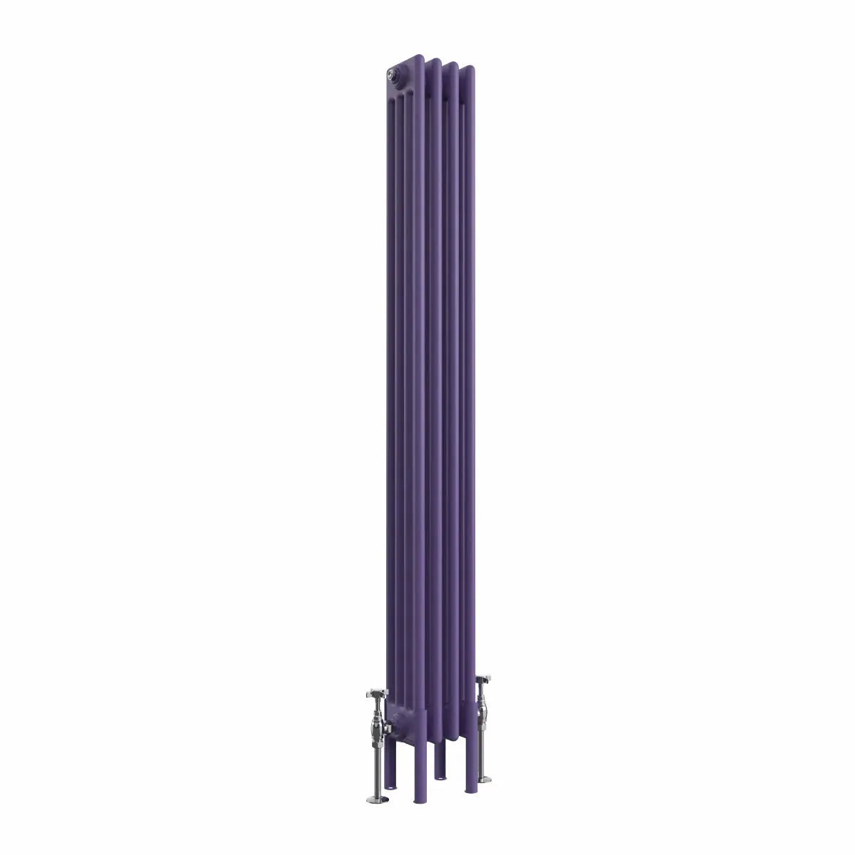 Ferentino - Traditional vertical column radiator blue lilac