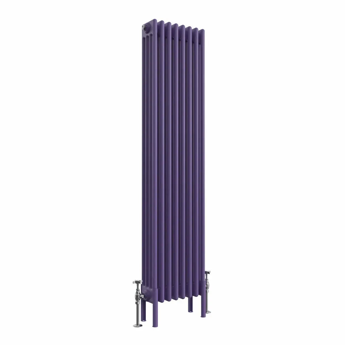 Ferentino - Traditional vertical column radiator blue lilac