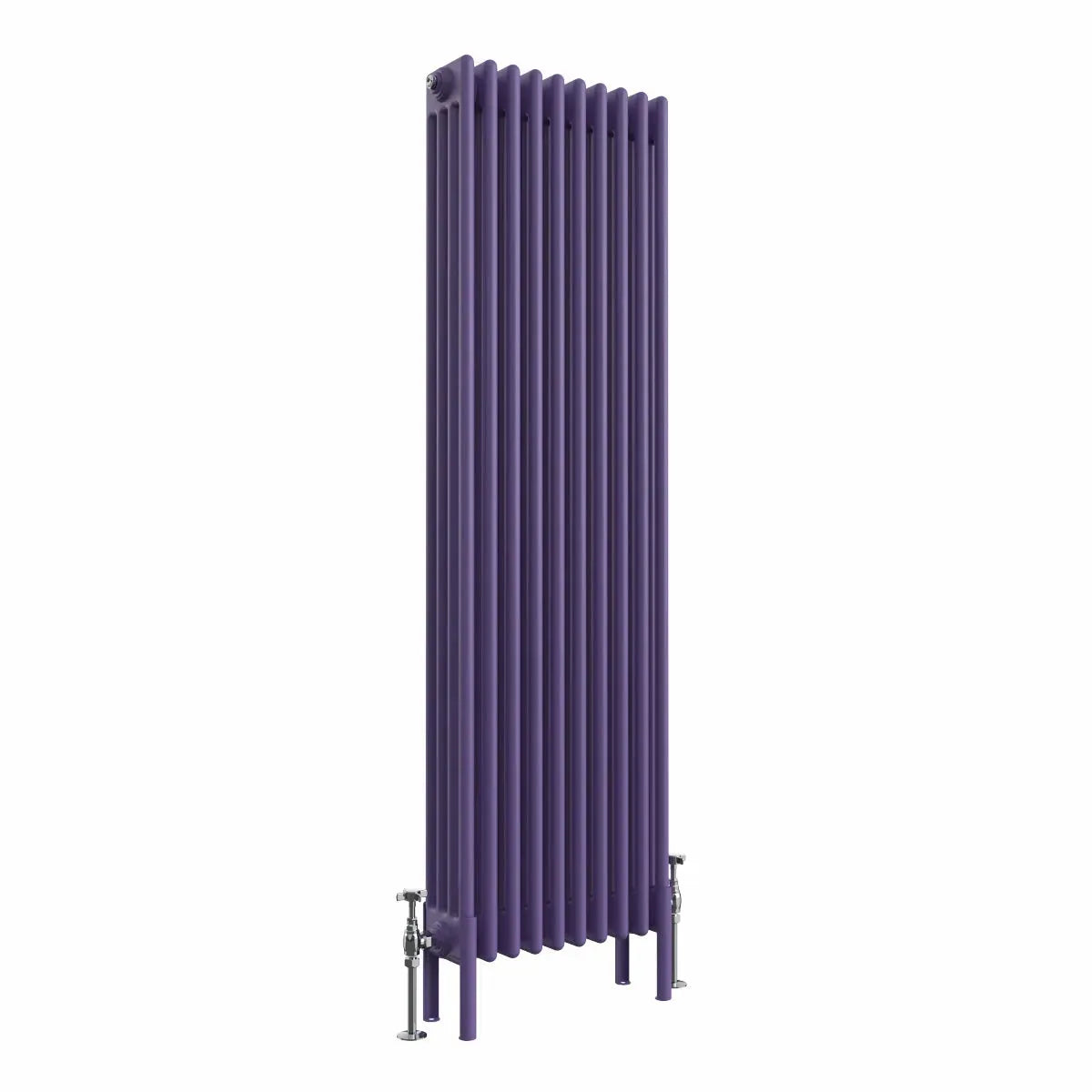 Ferentino - Traditional vertical column radiator blue lilac