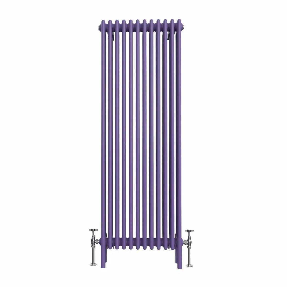 Ferentino - Traditional vertical column radiator blue lilac