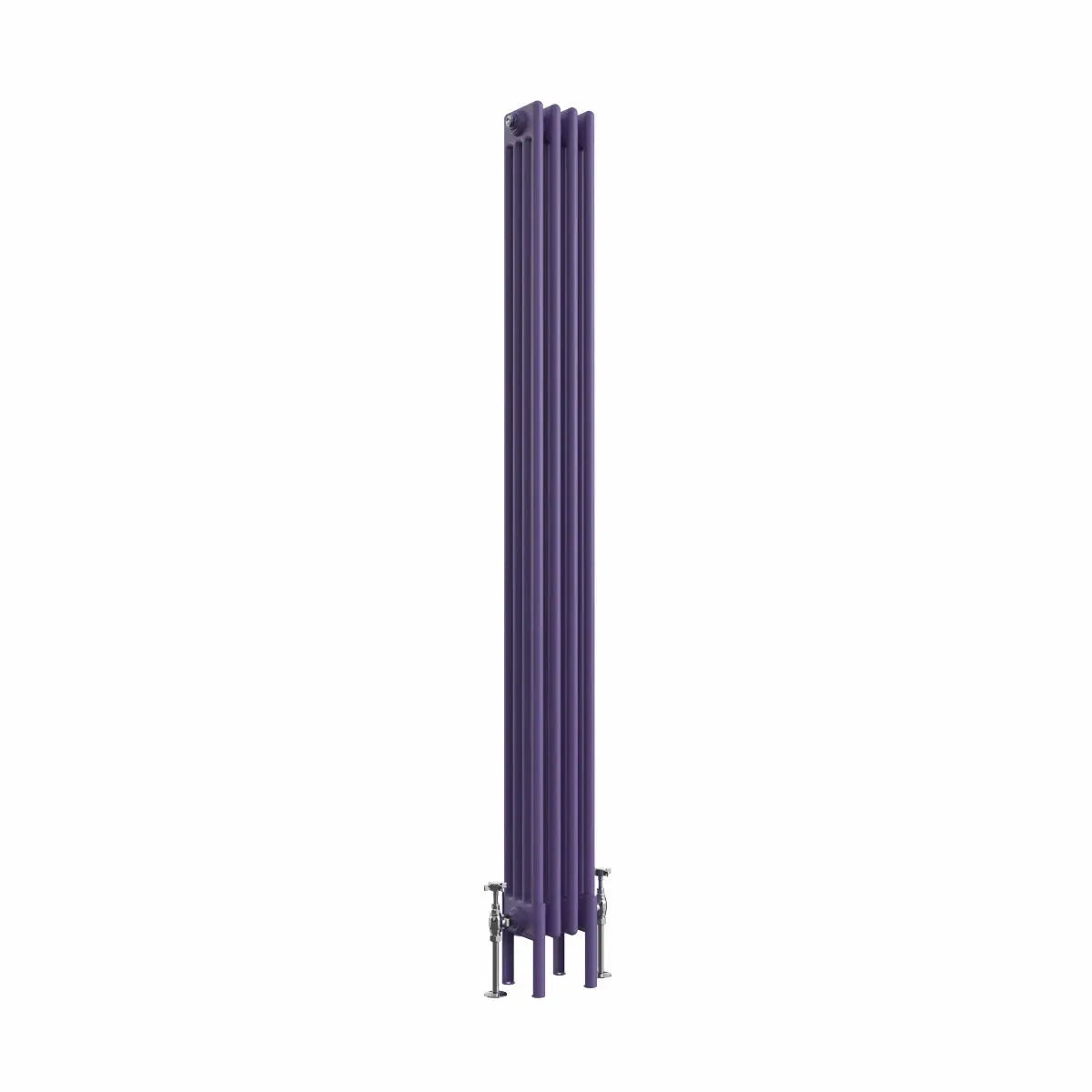 Ferentino - Traditional vertical column radiator blue lilac