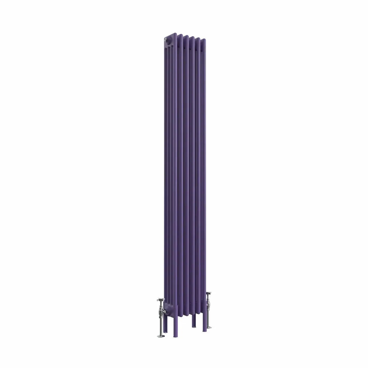 Ferentino - Traditional vertical column radiator blue lilac