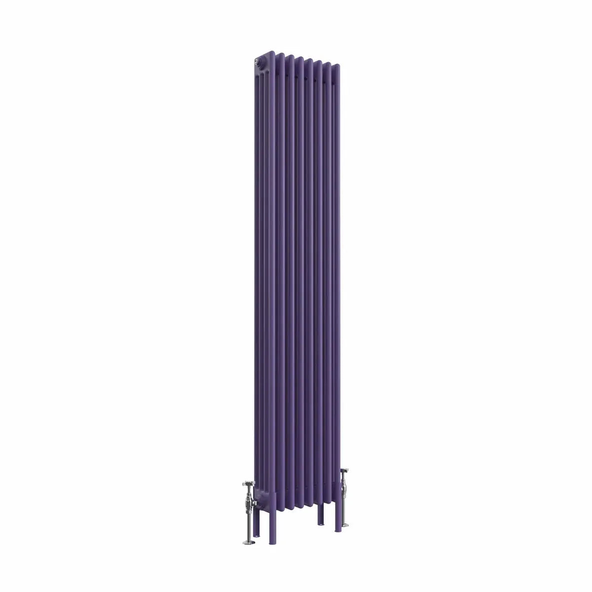 Ferentino - Traditional vertical column radiator blue lilac