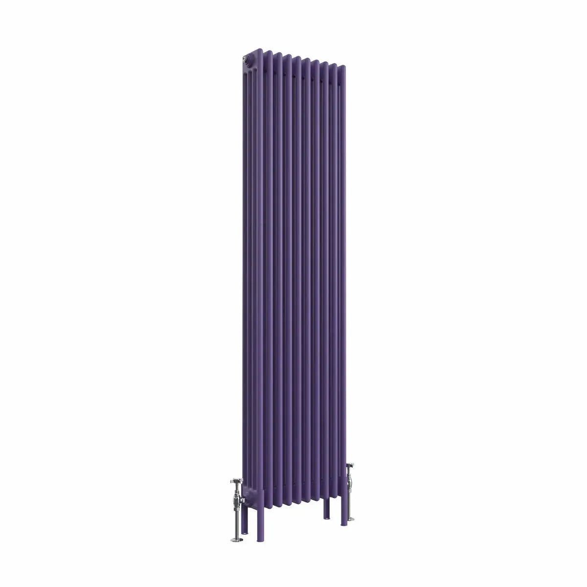 Ferentino - Traditional vertical column radiator blue lilac