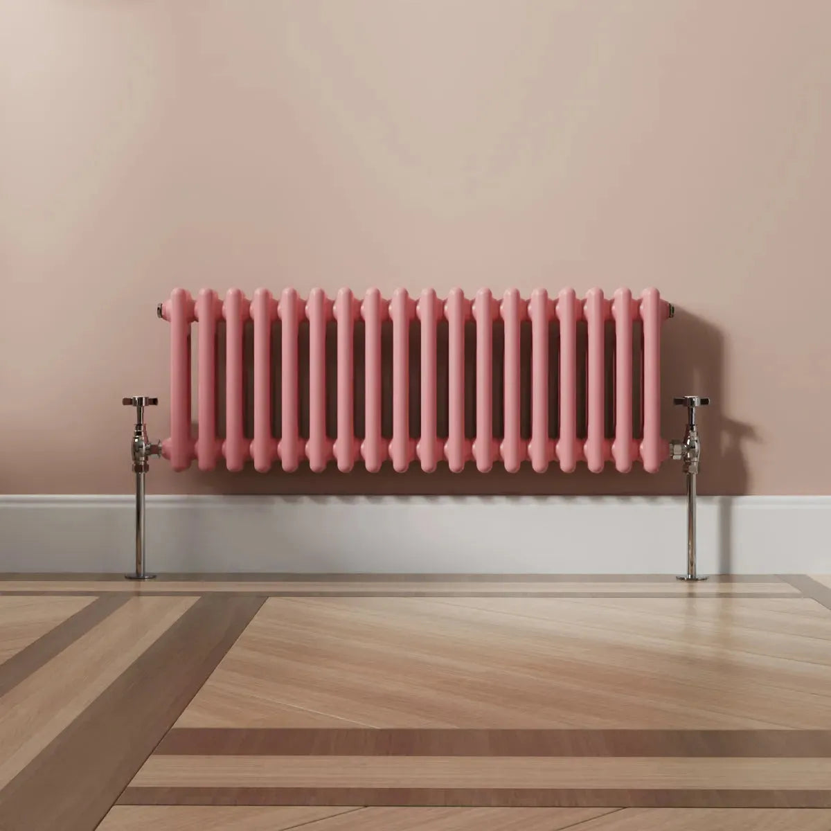 Ferentino - Traditional horizontal column radiator light pink