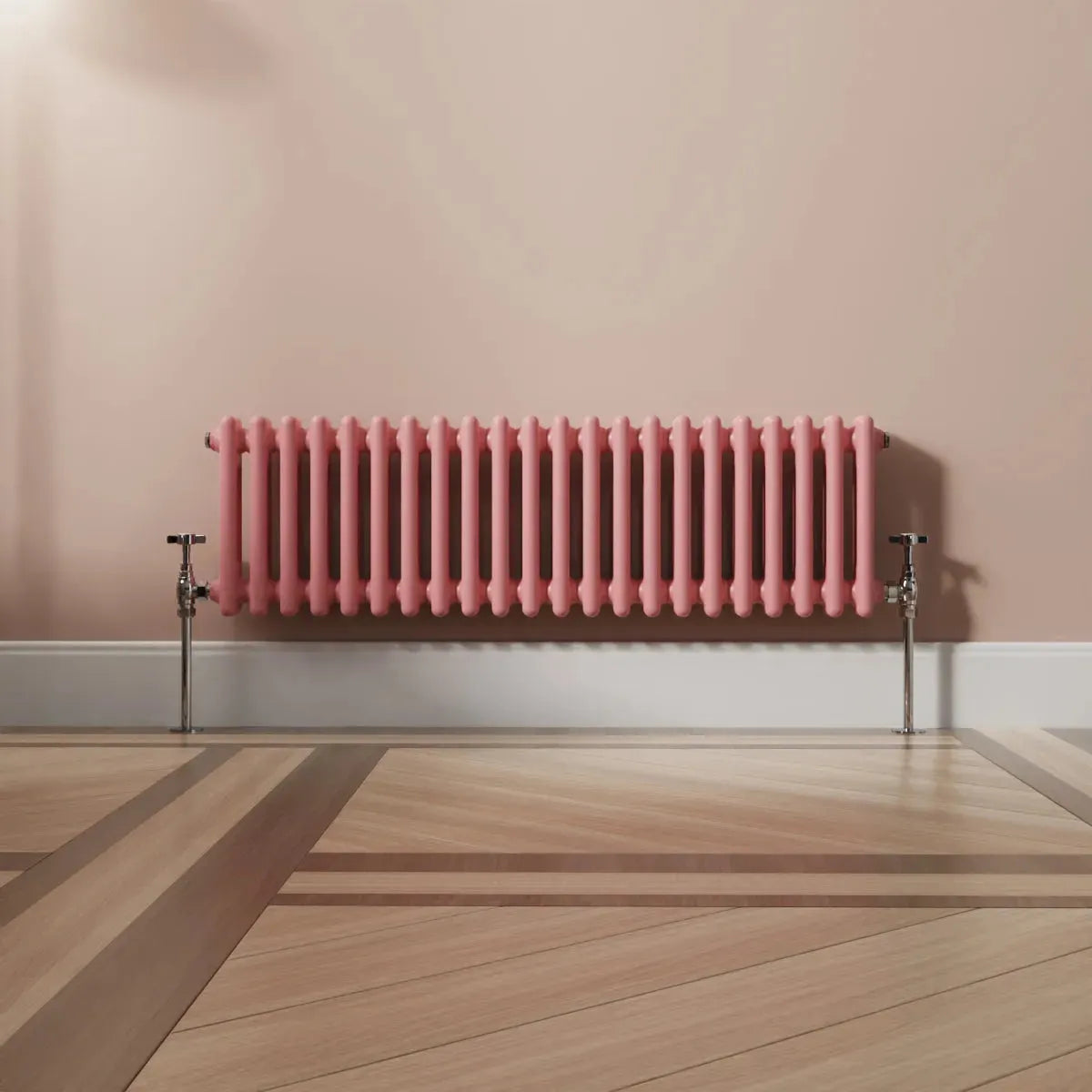 Ferentino - Traditional horizontal column radiator light pink