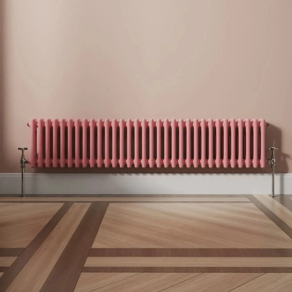 Ferentino - Traditional horizontal column radiator light pink