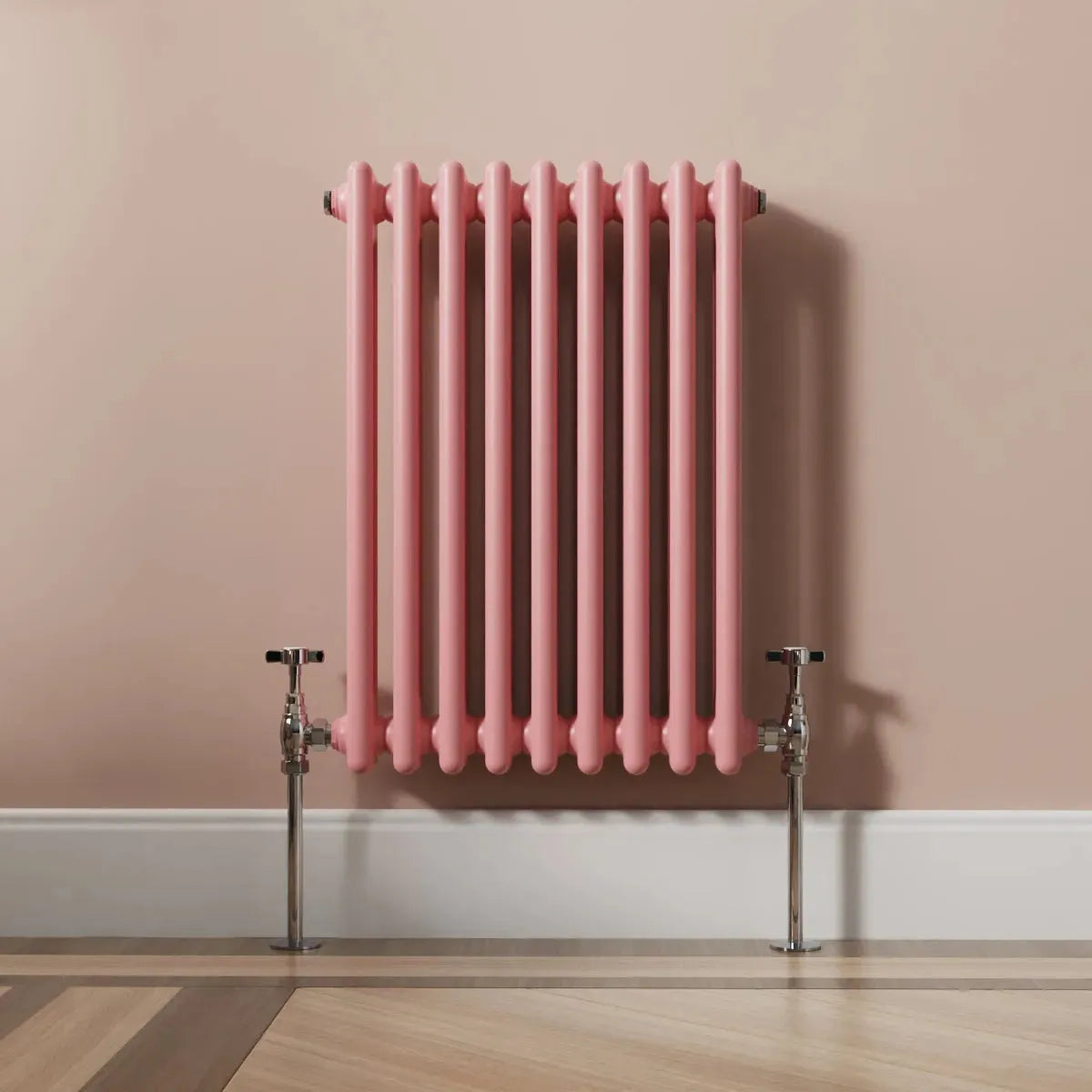 Ferentino - Traditional horizontal column radiator light pink