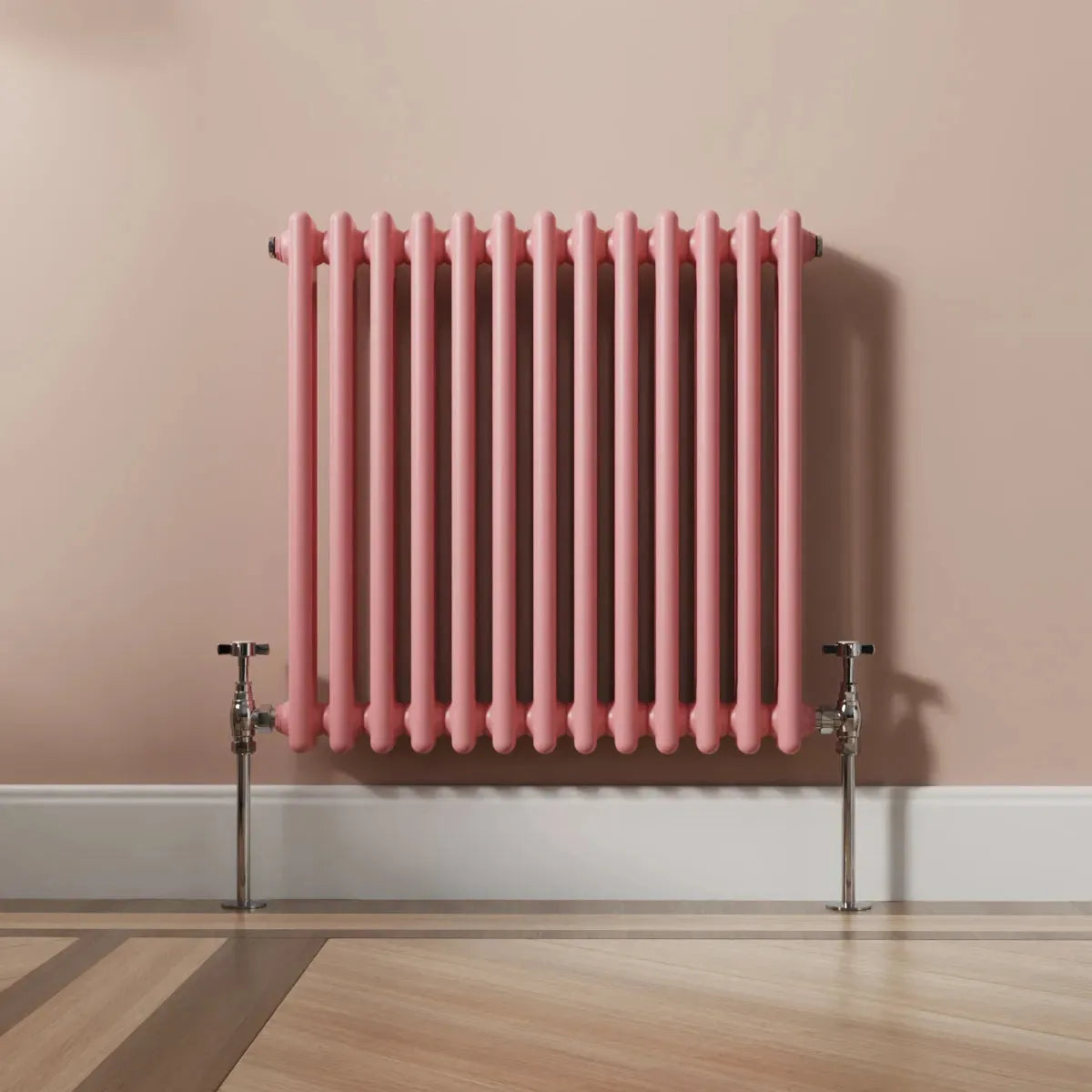 Ferentino - Traditional horizontal column radiator light pink