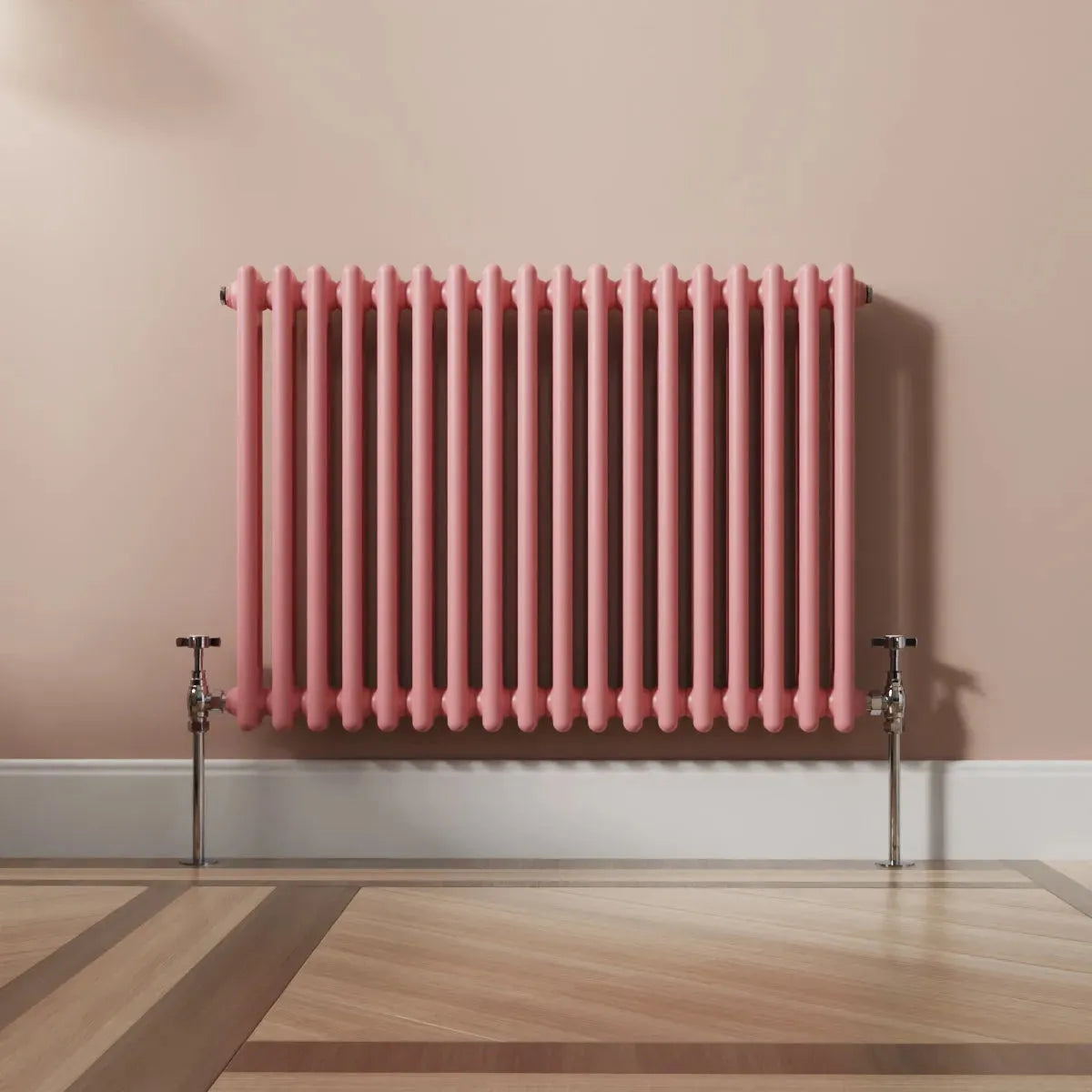 Ferentino - Traditional horizontal column radiator light pink