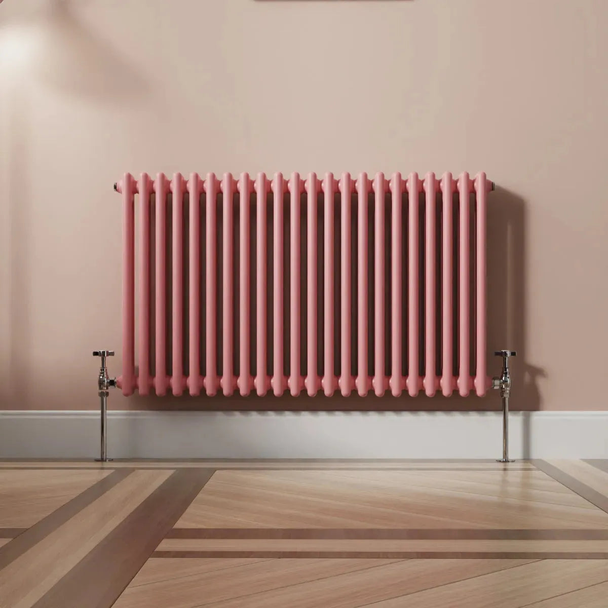 Ferentino - Traditional horizontal column radiator light pink