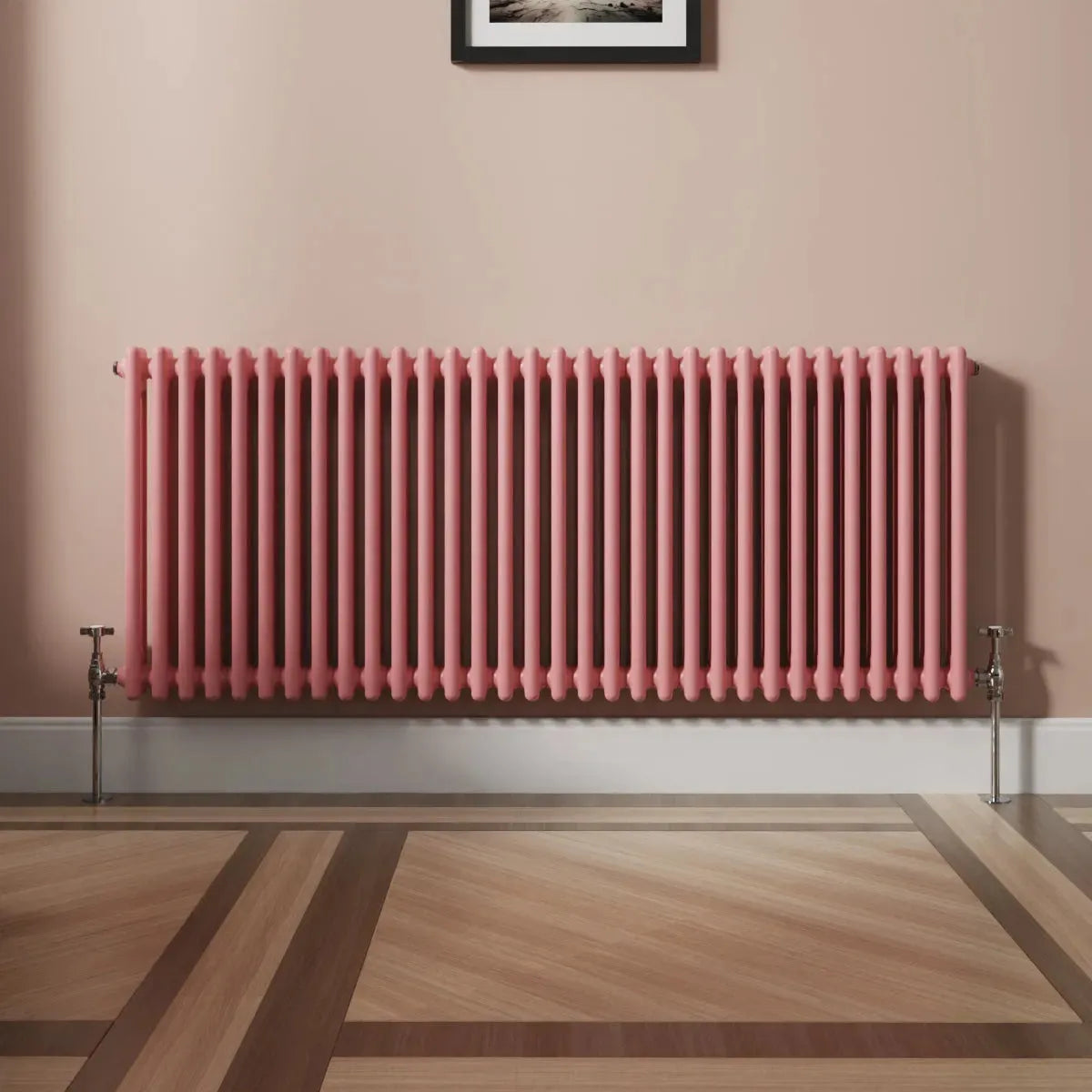 Ferentino - Traditional horizontal column radiator light pink