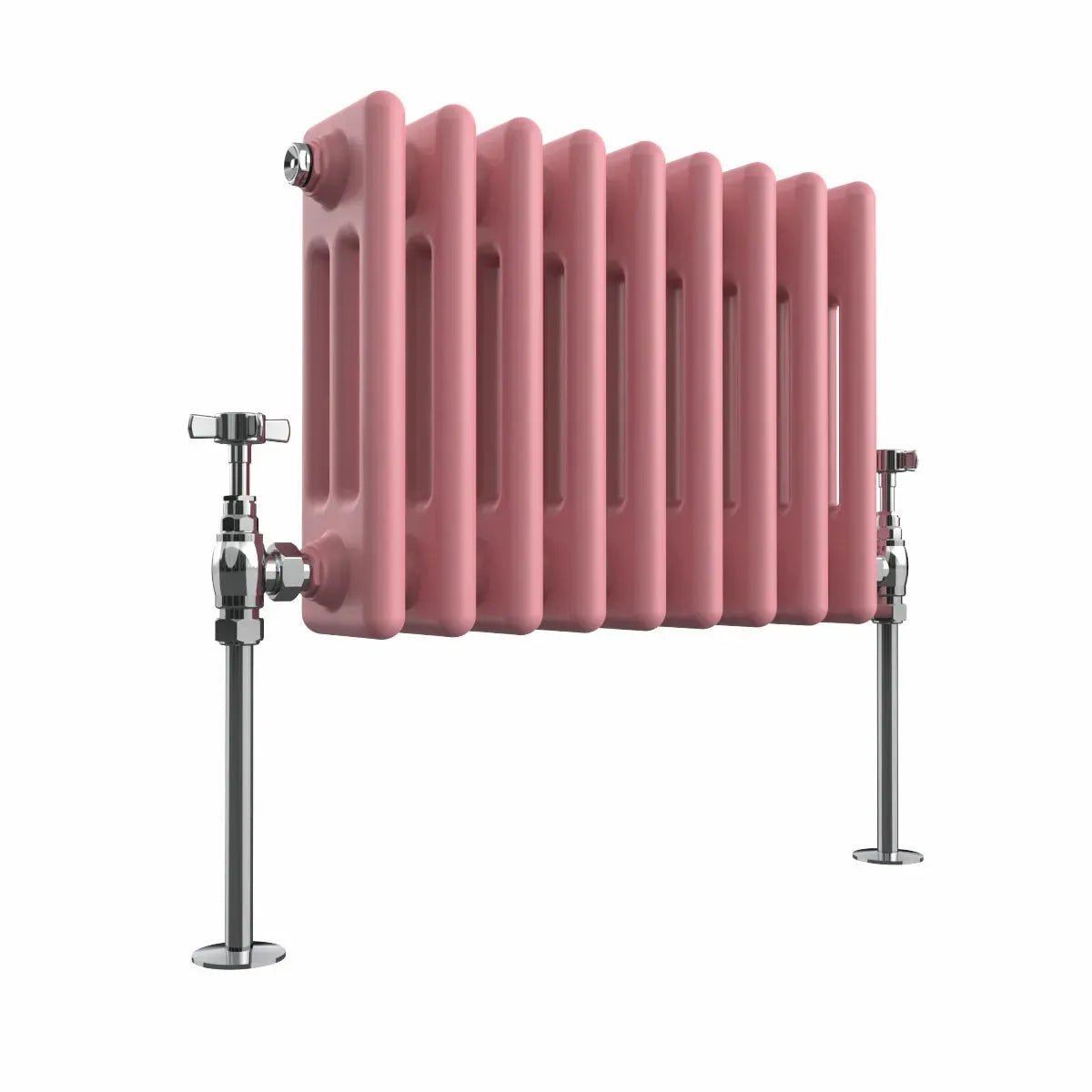 Ferentino - Traditional horizontal column radiator light pink