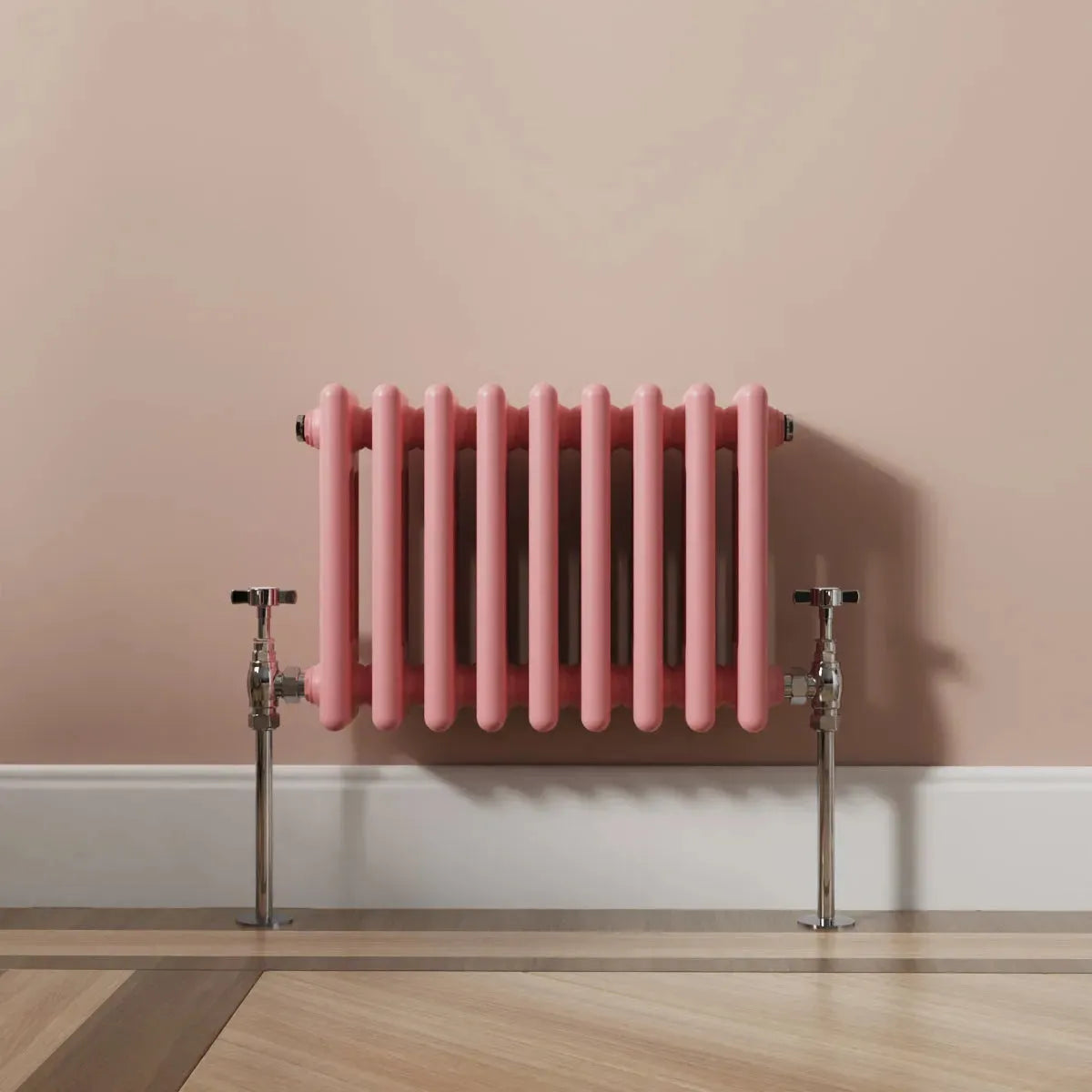 Ferentino - Traditional horizontal column radiator light pink