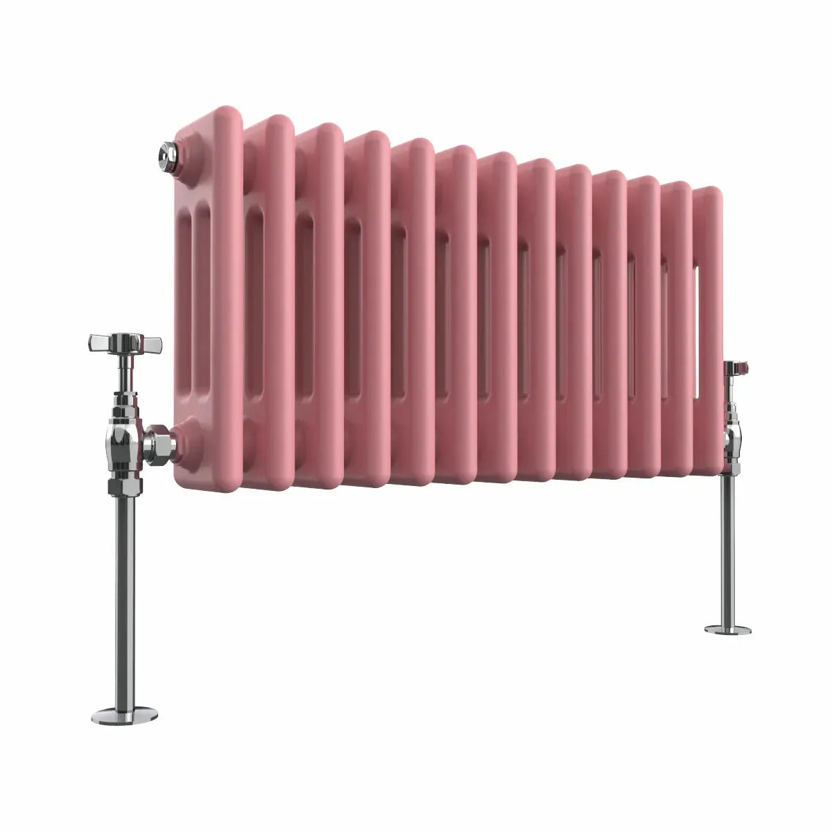 Ferentino - Traditional horizontal column radiator light pink