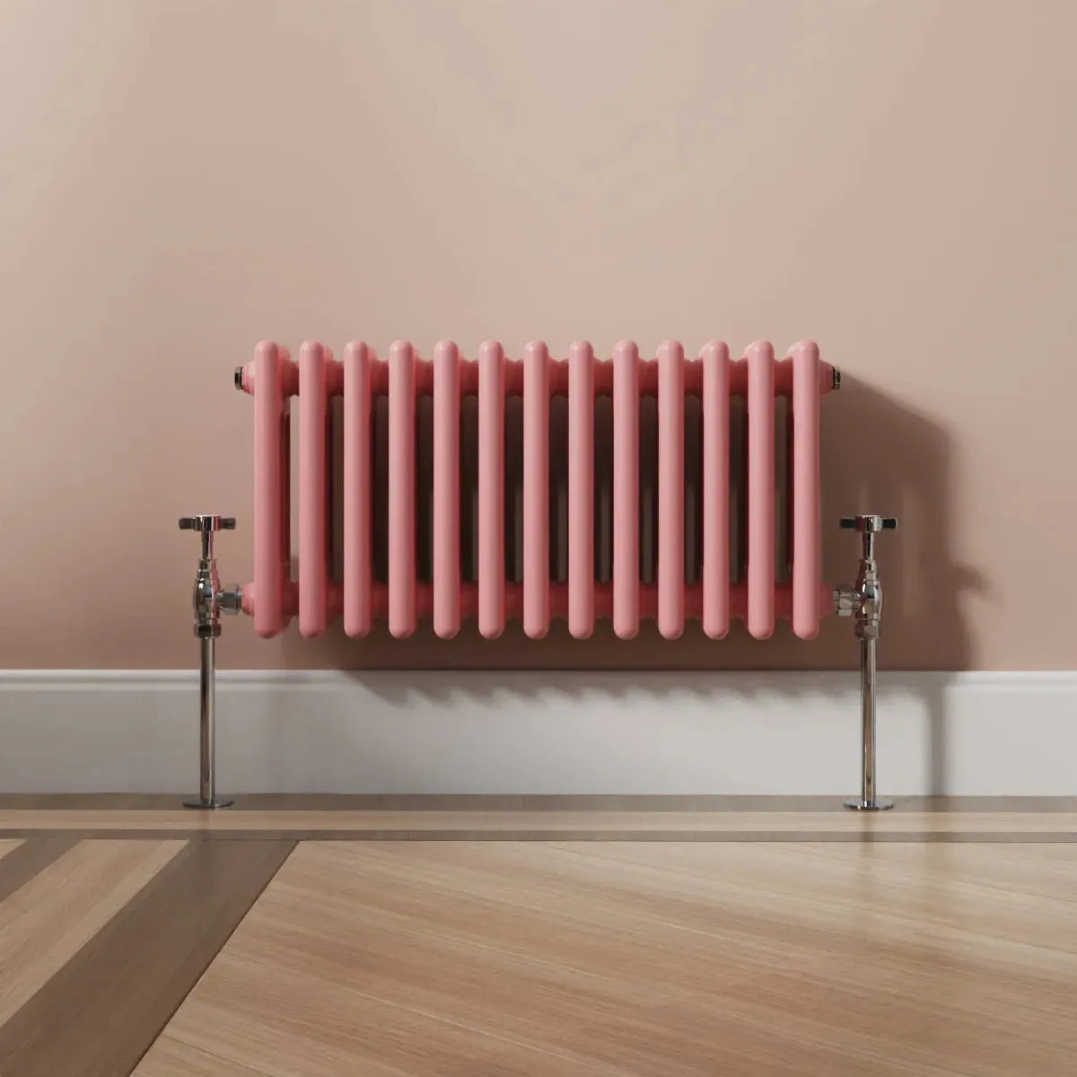 Ferentino - Traditional horizontal column radiator light pink