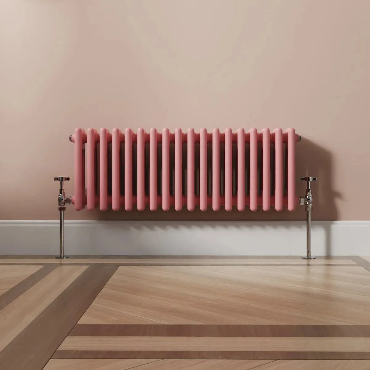 Ferentino - Traditional horizontal column radiator light pink