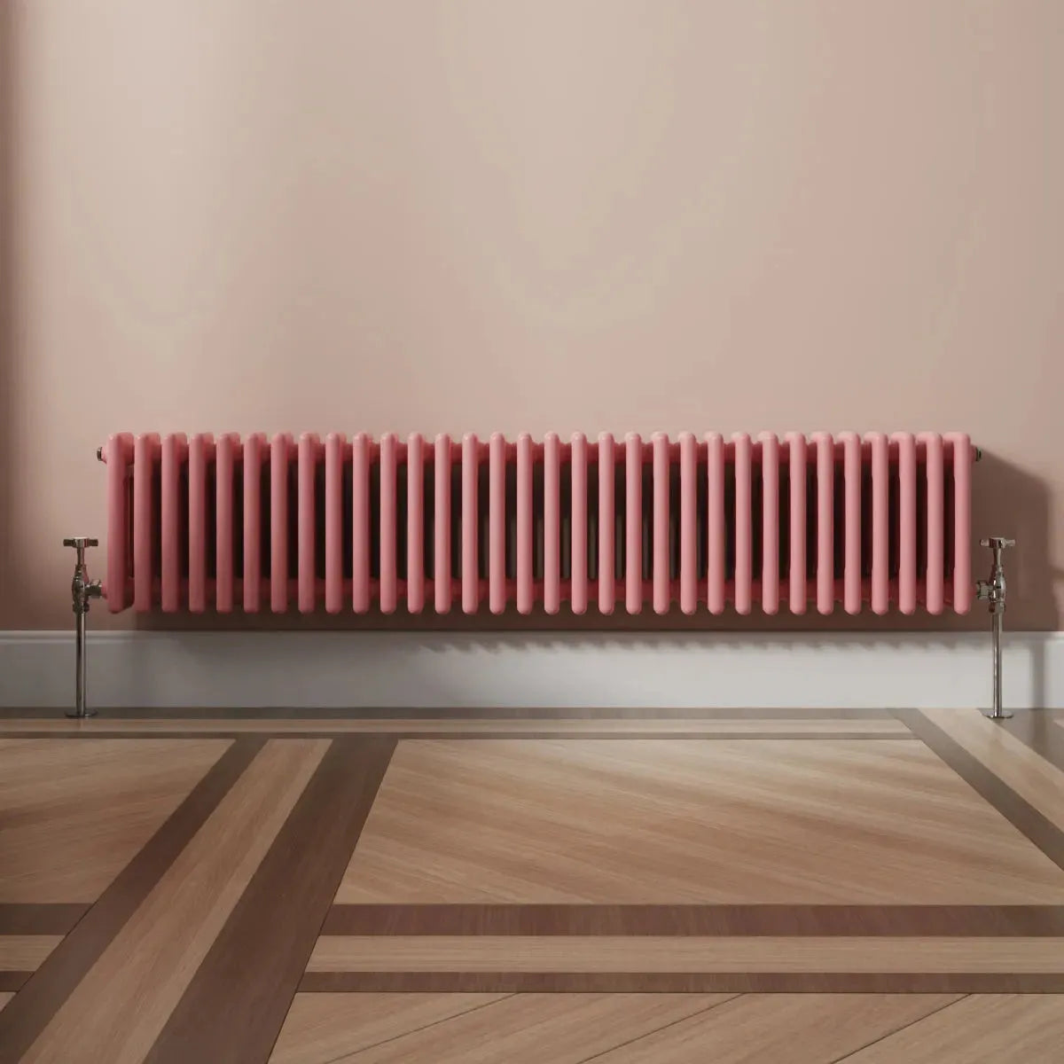 Ferentino - Traditional horizontal column radiator light pink