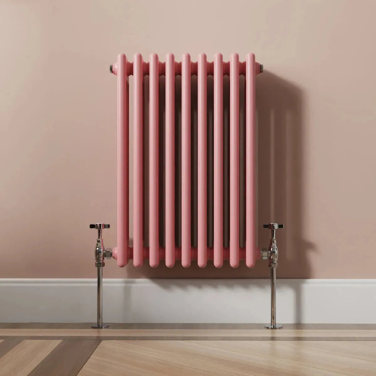 Ferentino - Traditional horizontal column radiator light pink