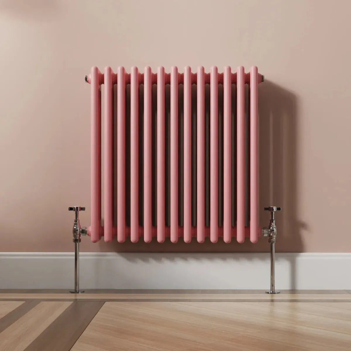 Ferentino - Traditional horizontal column radiator light pink