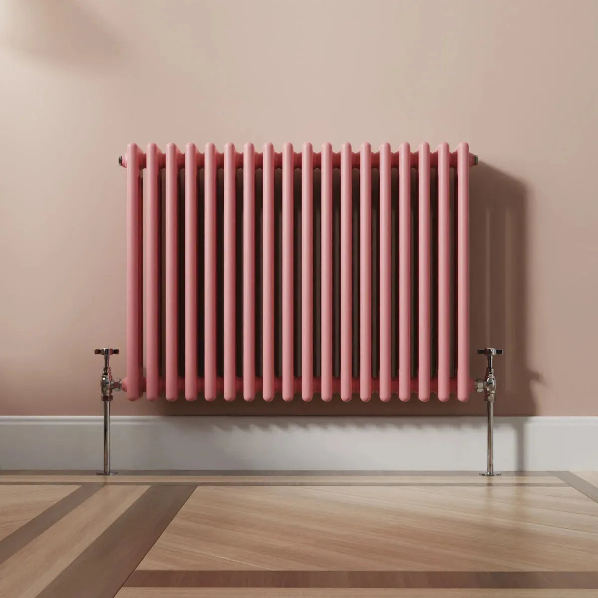 Ferentino - Traditional horizontal column radiator light pink