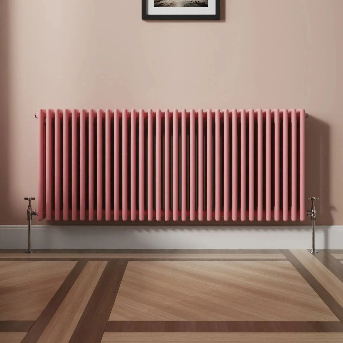 Ferentino - Traditional horizontal column radiator light pink