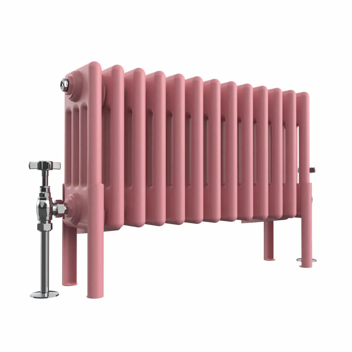 Ferentino - Traditional horizontal column radiator light pink