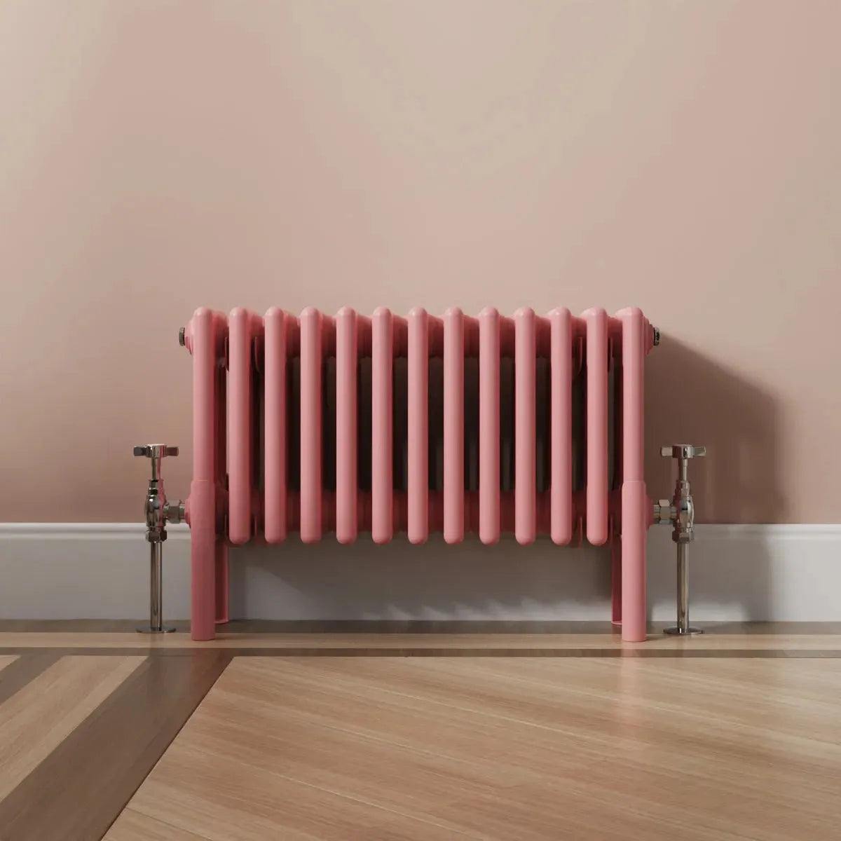 Ferentino - Traditional horizontal column radiator light pink