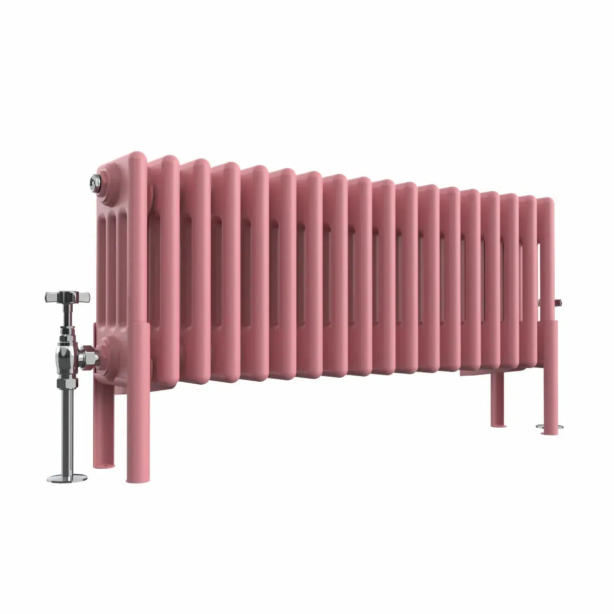 Ferentino - Traditional horizontal column radiator light pink