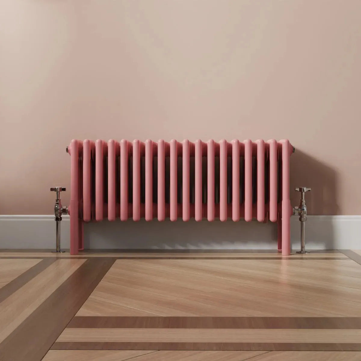 Ferentino - Traditional horizontal column radiator light pink