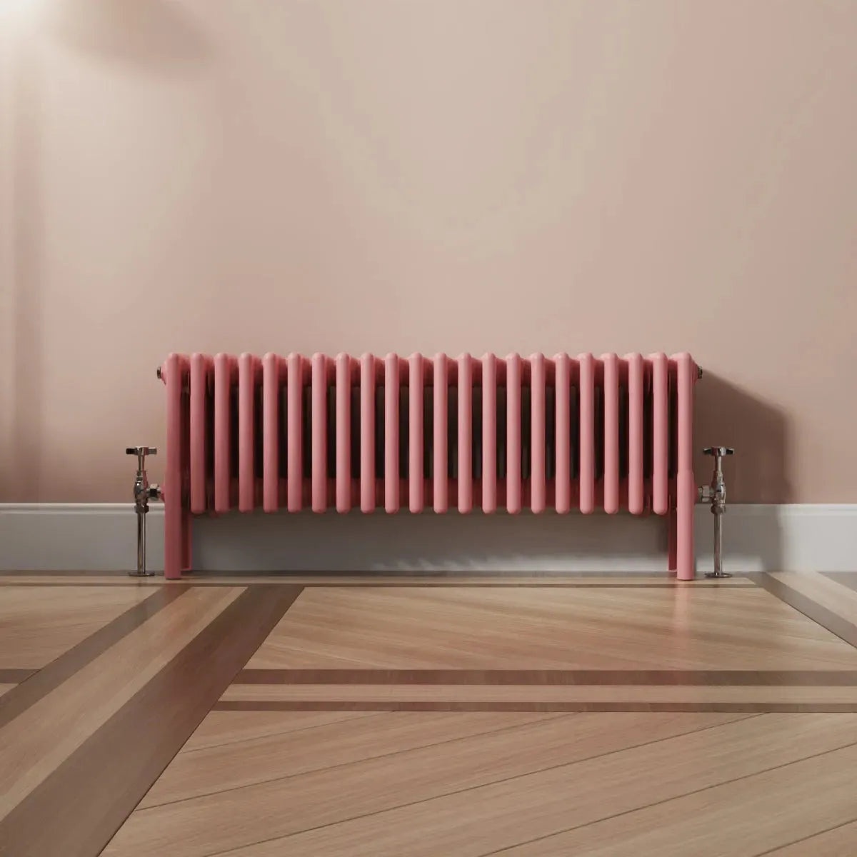 Ferentino - Traditional horizontal column radiator light pink