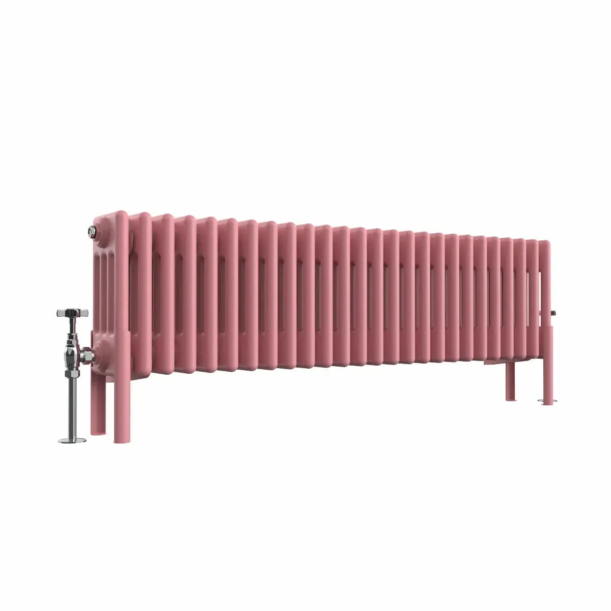 Ferentino - Traditional horizontal column radiator light pink