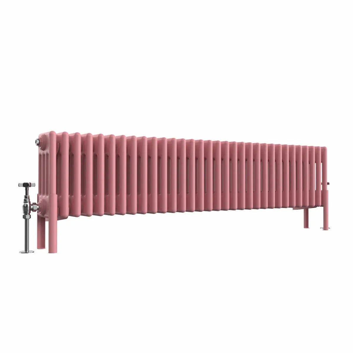 Ferentino - Traditional horizontal column radiator light pink