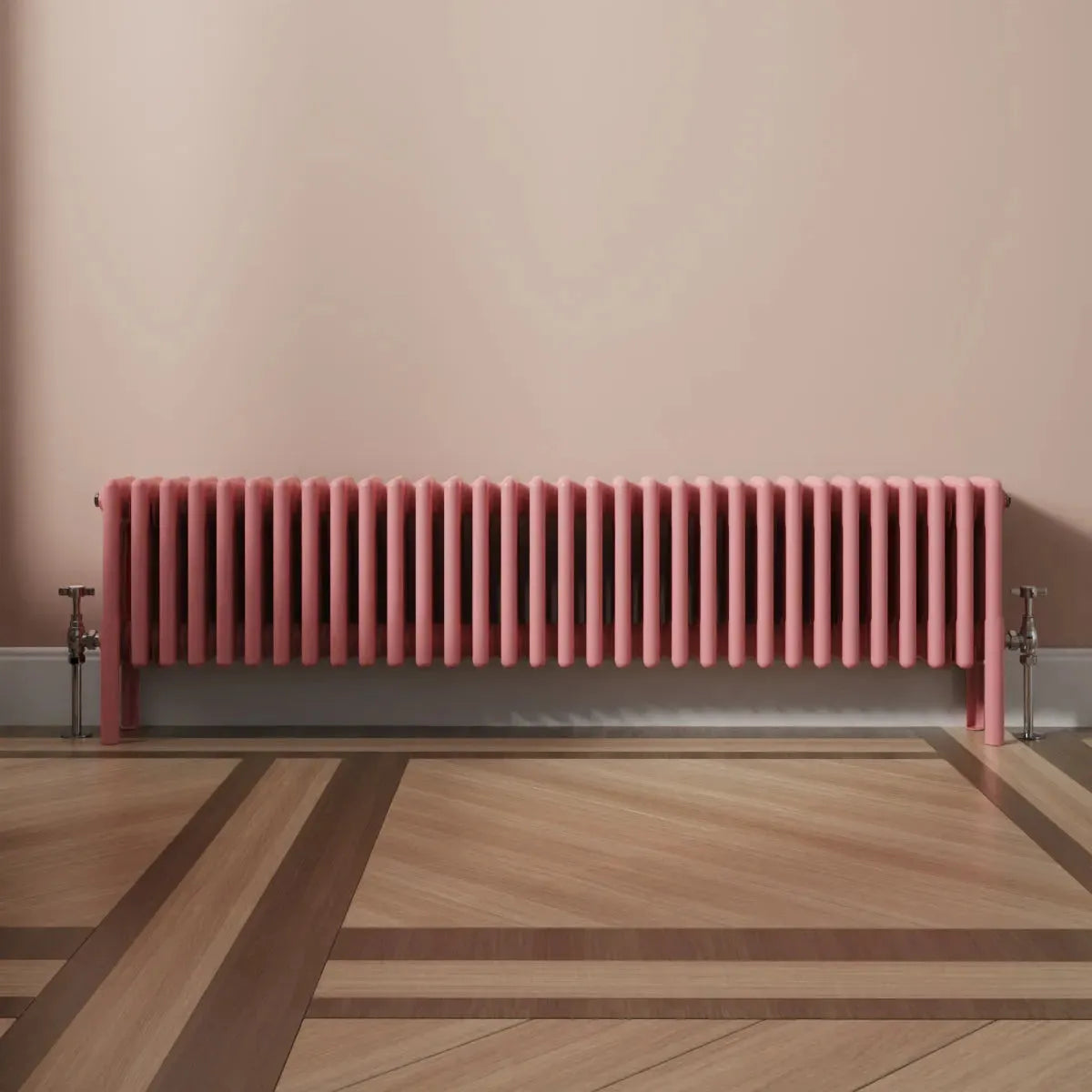 Ferentino - Traditional horizontal column radiator light pink