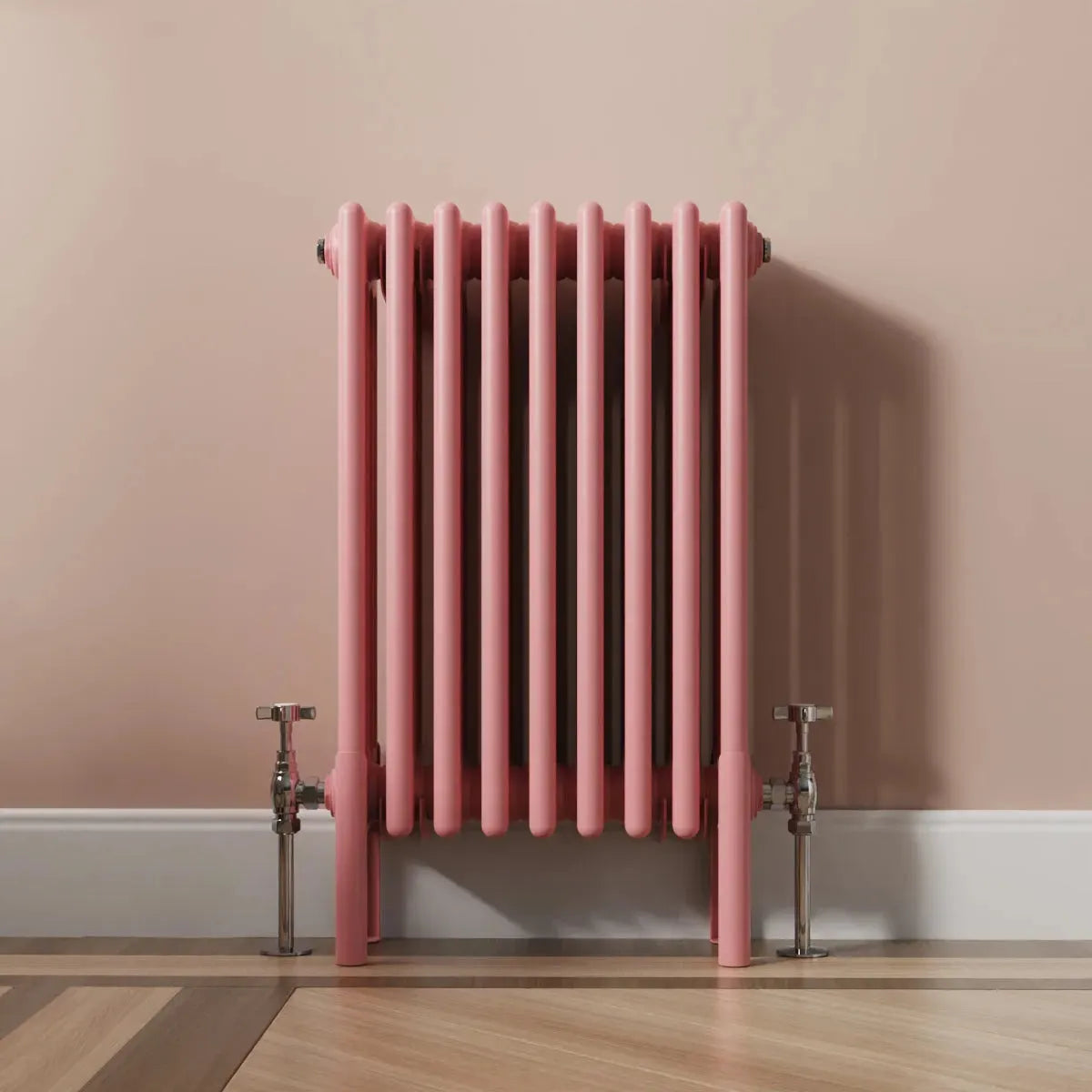 Ferentino - Traditional horizontal column radiator light pink