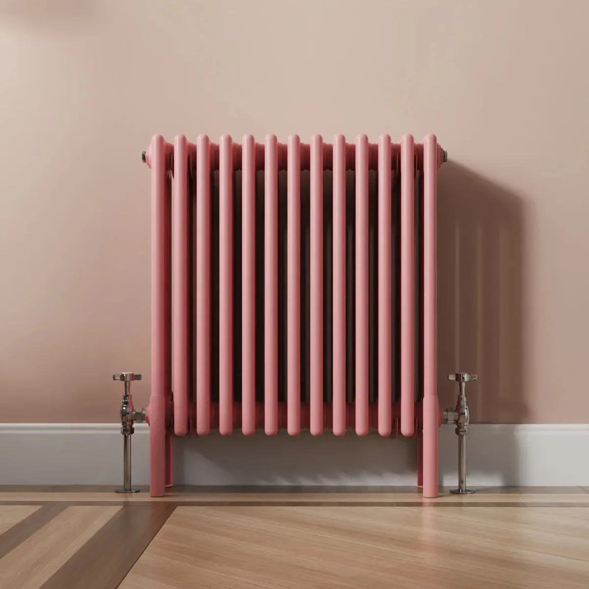 Ferentino - Traditional horizontal column radiator light pink