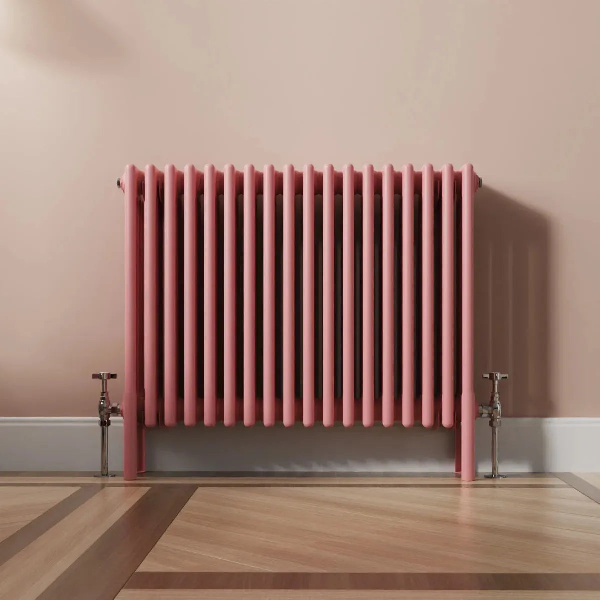 Ferentino - Traditional horizontal column radiator light pink