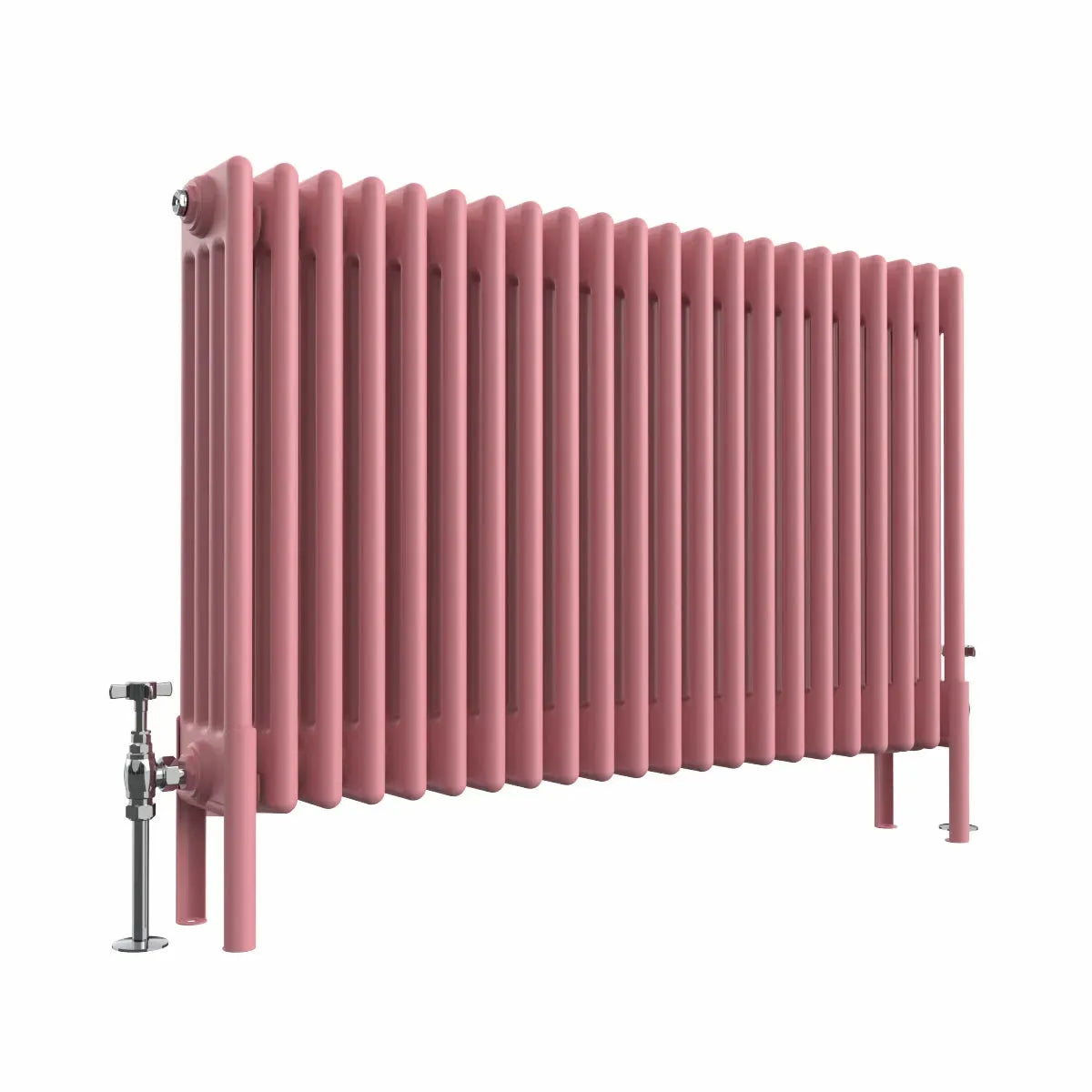 Ferentino - Traditional horizontal column radiator light pink