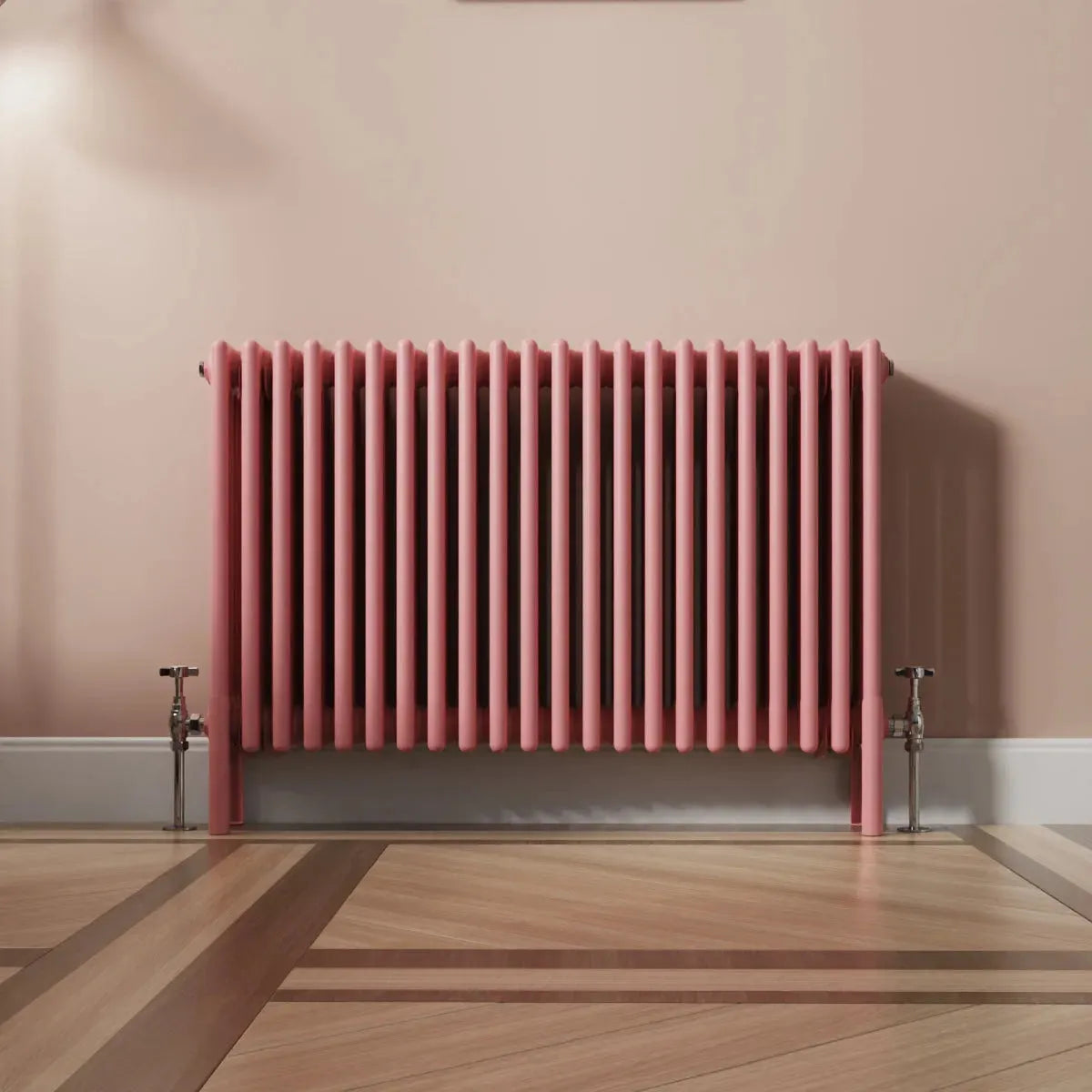 Ferentino - Traditional horizontal column radiator light pink