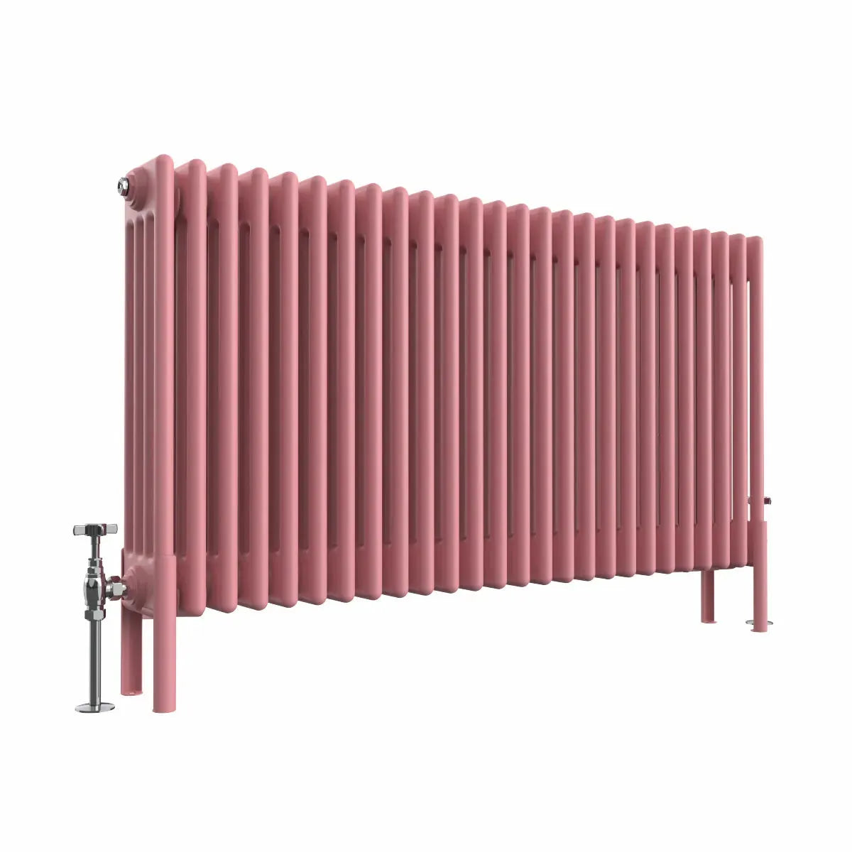 Ferentino - Traditional horizontal column radiator light pink