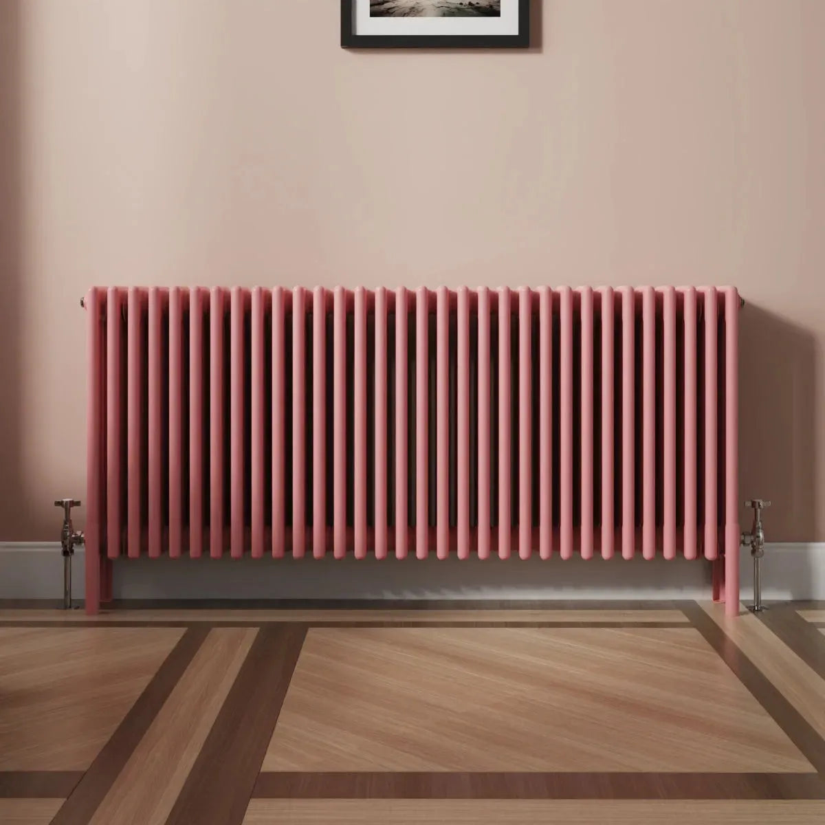 Ferentino - Traditional horizontal column radiator light pink