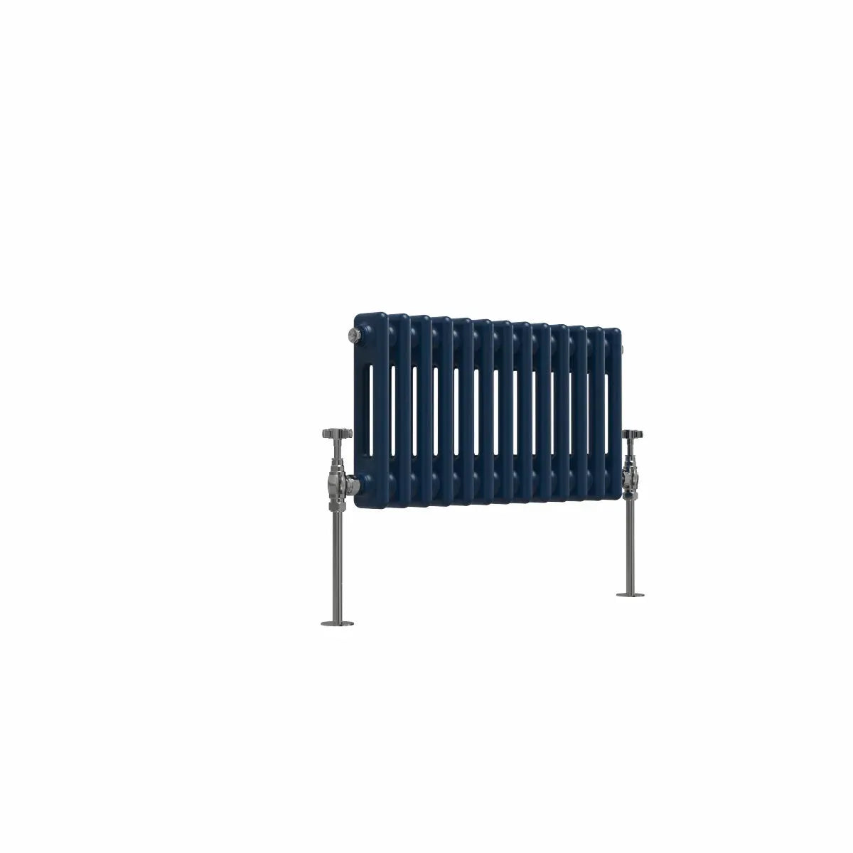 Ferentino - Traditional horizontal column radiator sapphire blue