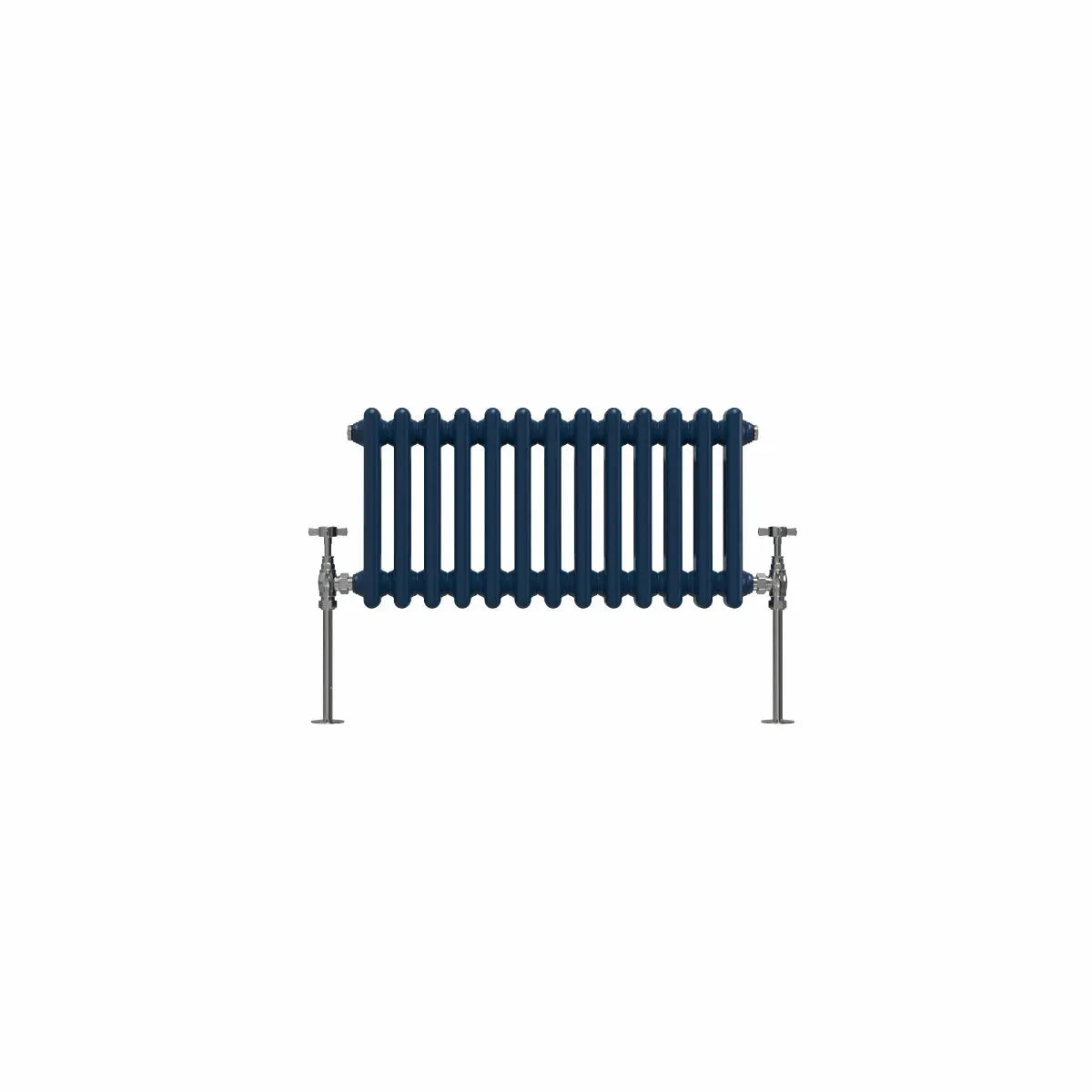 Ferentino - Traditional horizontal column radiator sapphire blue