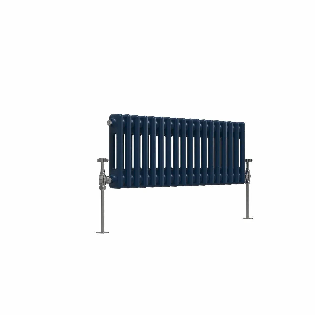 Ferentino - Traditional horizontal column radiator sapphire blue