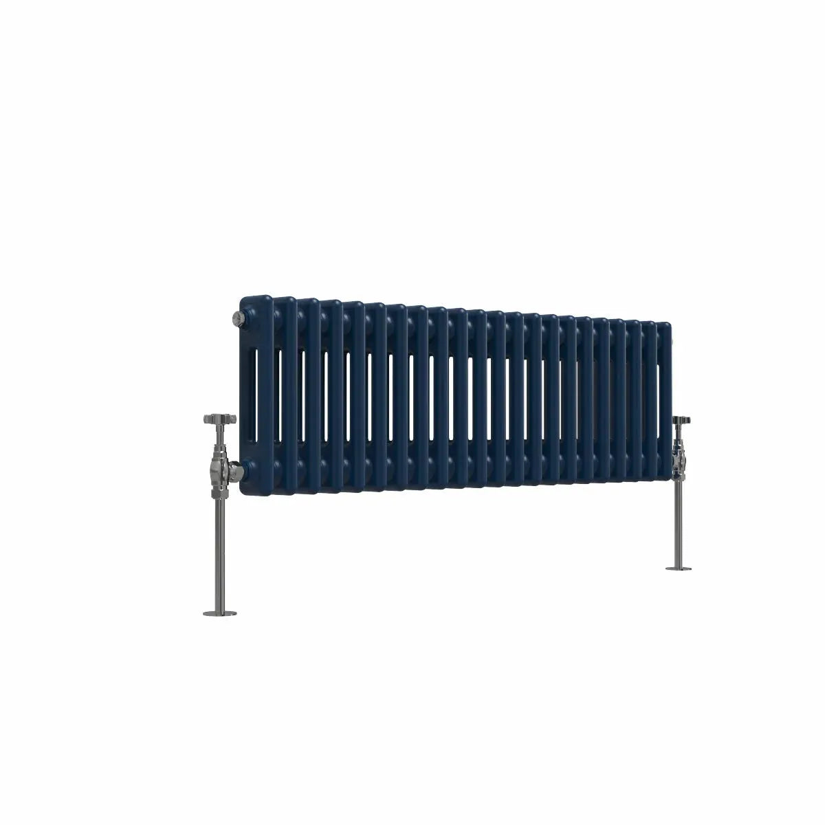 Ferentino - Traditional horizontal column radiator sapphire blue