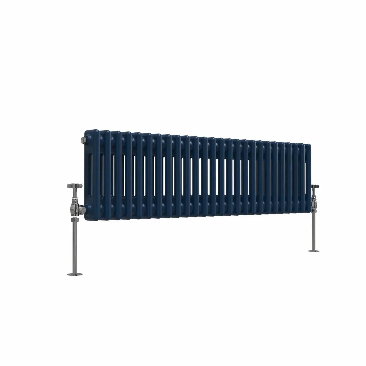 Ferentino - Traditional horizontal column radiator sapphire blue